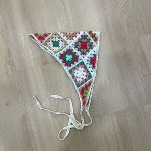 Handmade crochet bandana/head kerchief